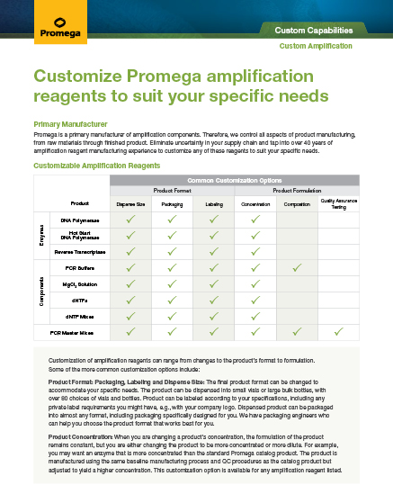 Download Flyer: Custom Amplification Reagents